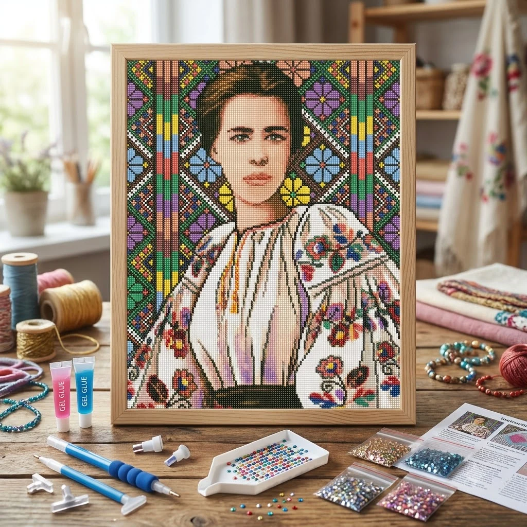 Мозаїка алмазна 40*50 см "Леся Українка"
