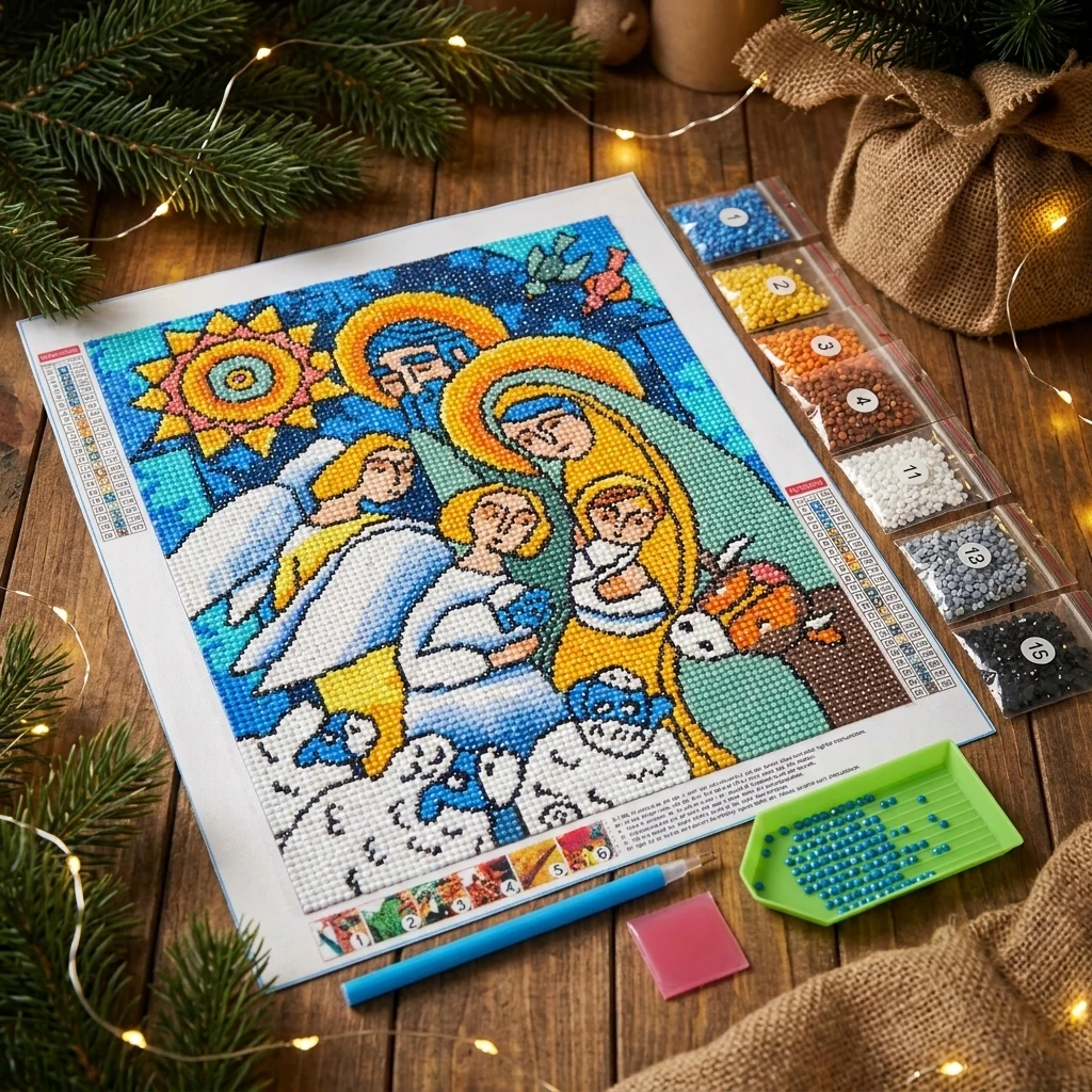 Мозаїка алмазна 40*50 см "Різдво"