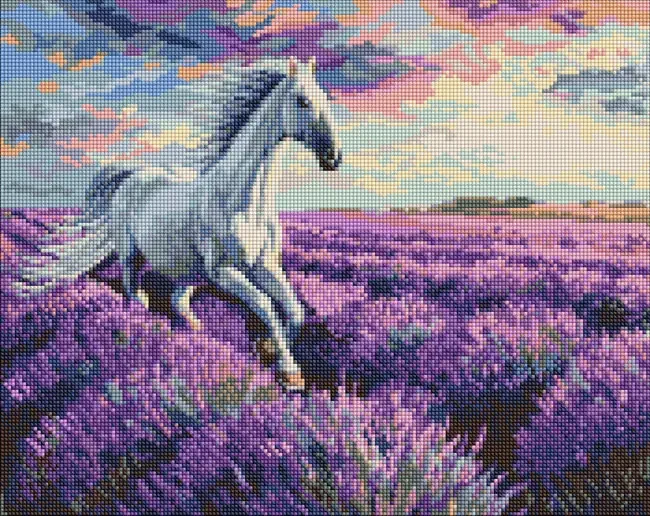 Мозаїка алмазна 40*50 см "У лавандових полях"