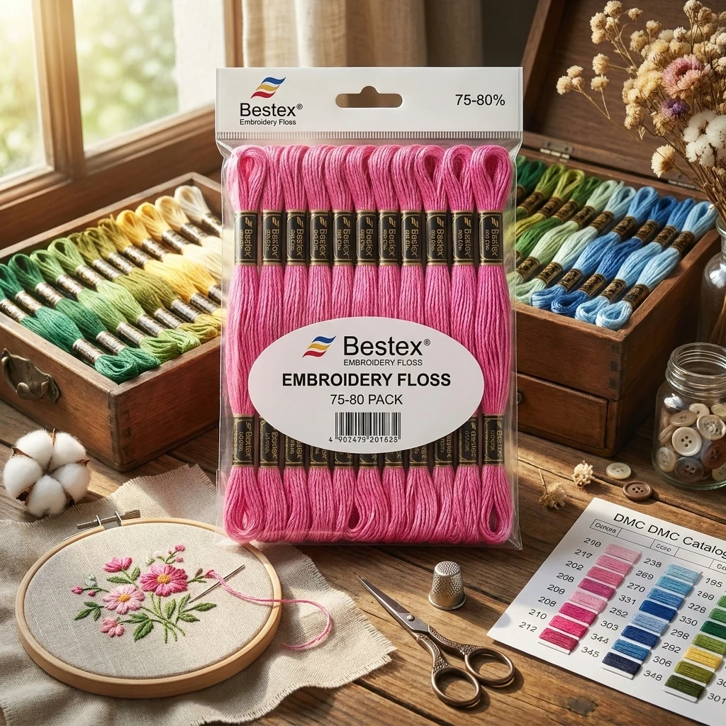 Муліне Bestex, 8м, 0961, рожевий