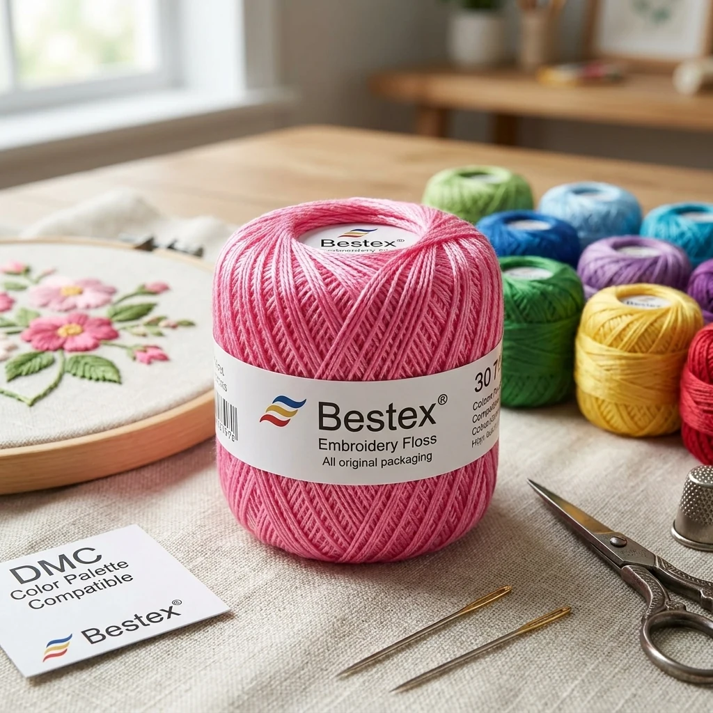 Муліне Bestex, 8м, 0962, рожевий