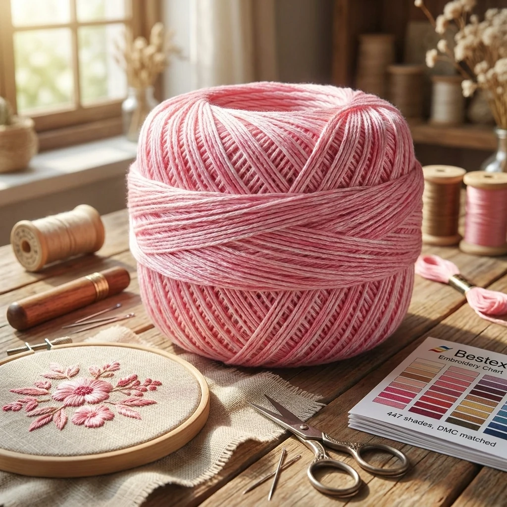 Муліне Bestex, 8м, 3713, рожевий