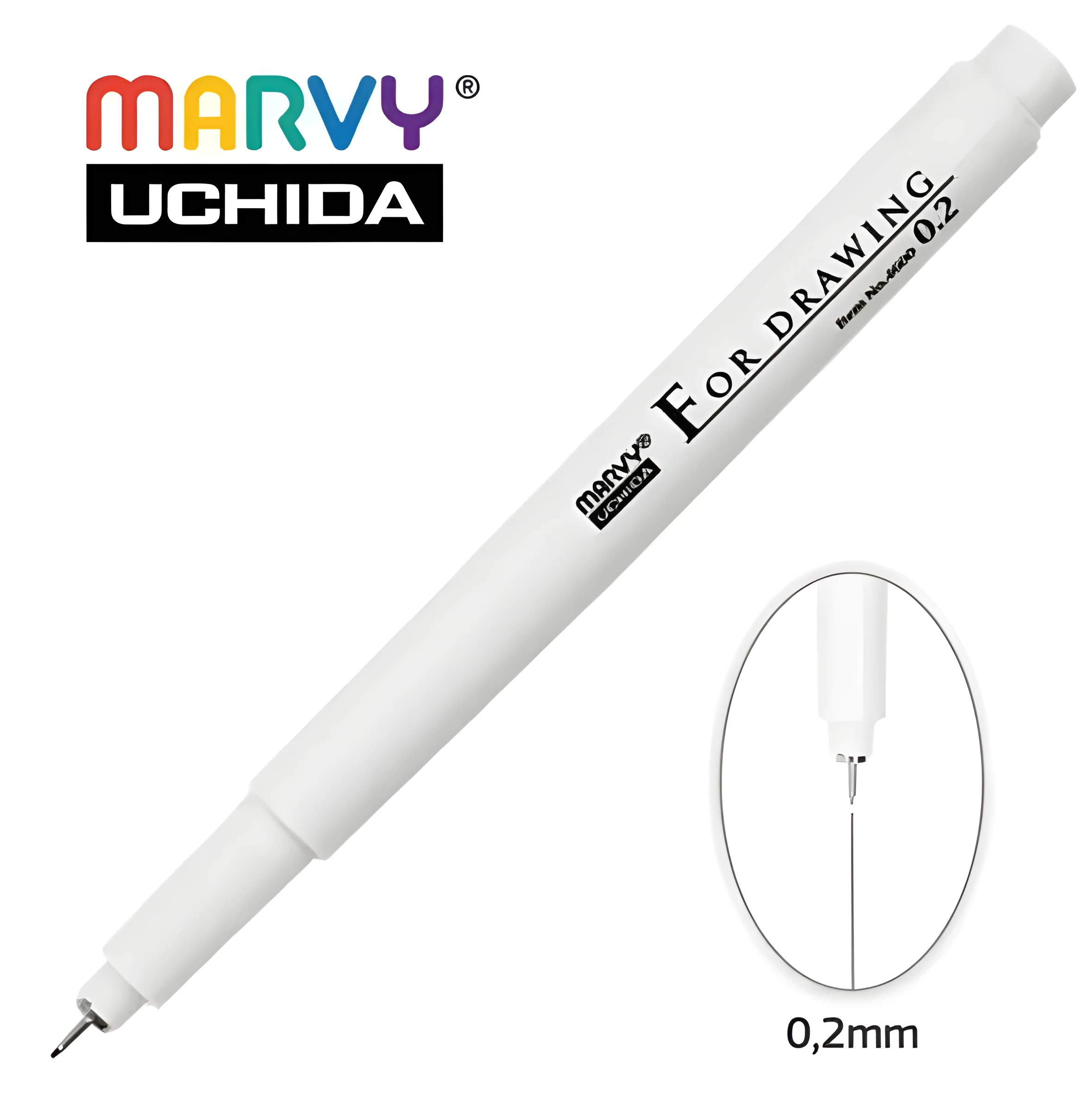 Мультилайнер Marvy 0.2мм чорний — Хобі та декор