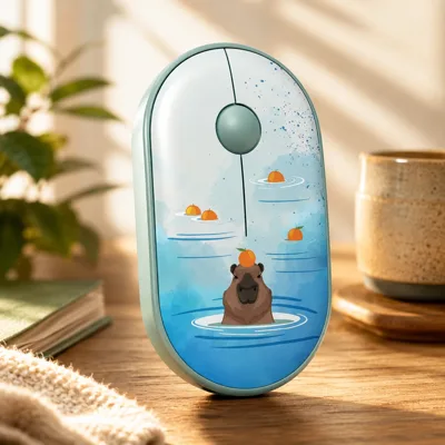 Миша бездротова 2E MF300 CAPYBARA:TANGERINE Silent WL BT, зелений (2E-MF300WCAPIBARAGN)