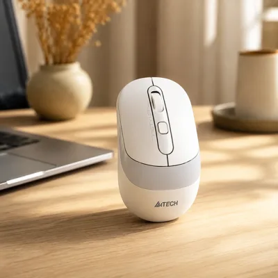 Миша бездротова A4Tech FB10CS Wireless/Bluetooth Grayish White (FB10CS Grayish White)