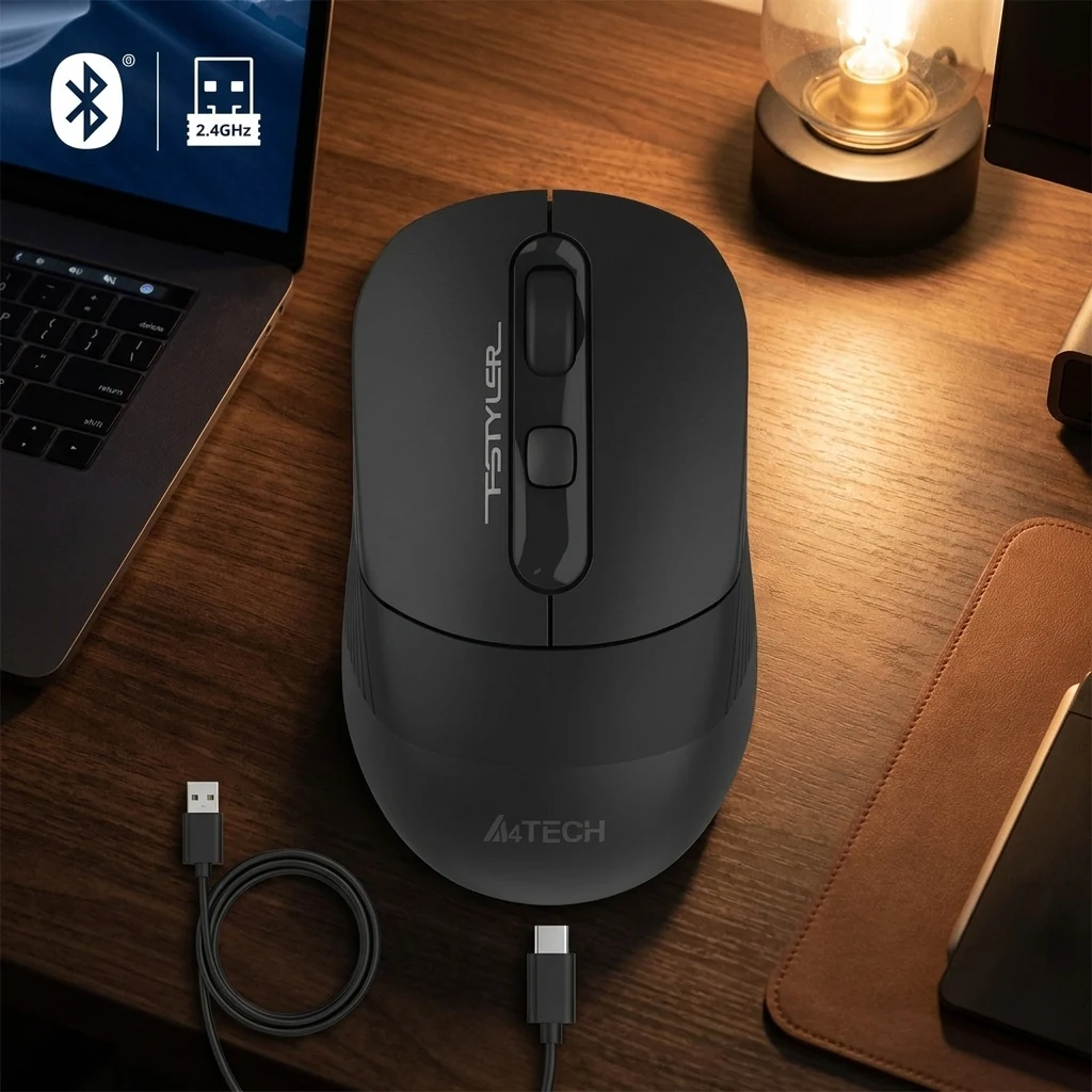 Миша бездротова A4Tech FB10CS Wireless/Bluetooth Stone Black (FB10CS Stone Black)