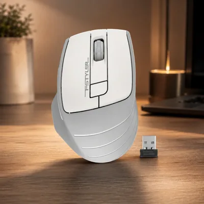 Миша бездротова A4Tech FG30 (Grey+White)