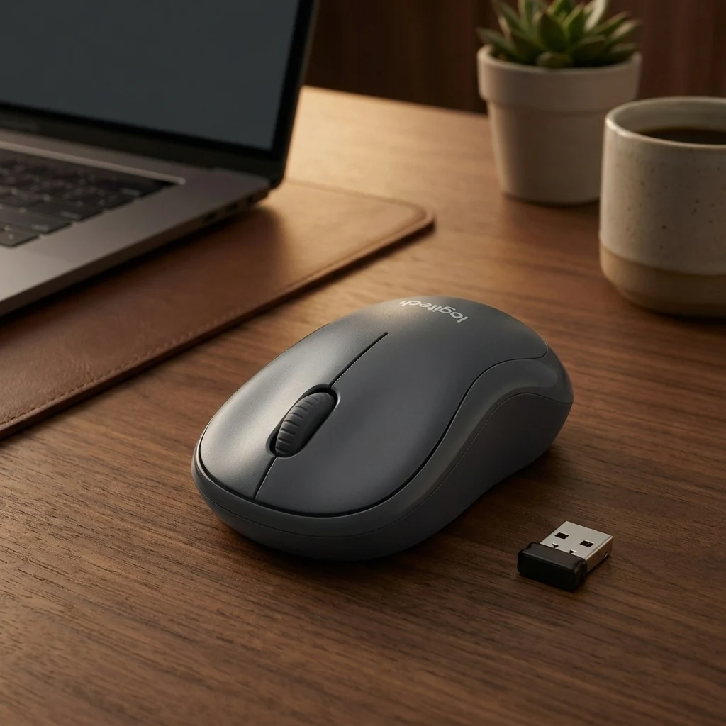 Миша бездротова Logitech M220 Silent Grey (910-004878) — Миші, клавіатури, навушники