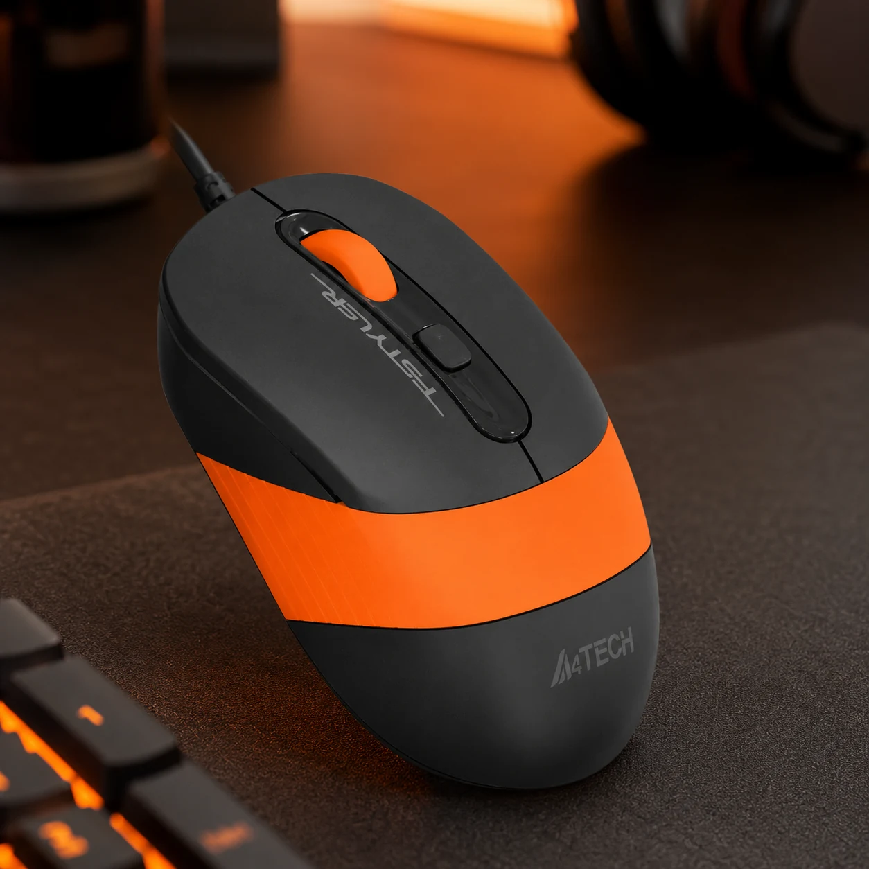 Миша дротова A4Tech FM10S (Orange) — Миші, клавіатури, навушники