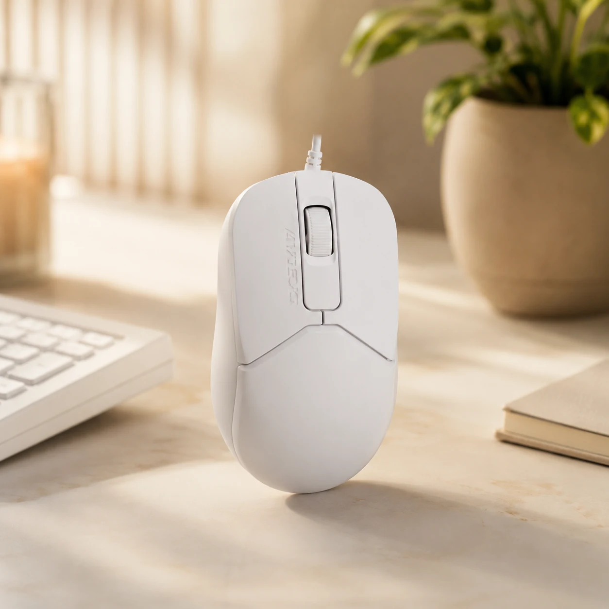 Миша дротова A4Tech FM12S White — Миші, клавіатури, навушники