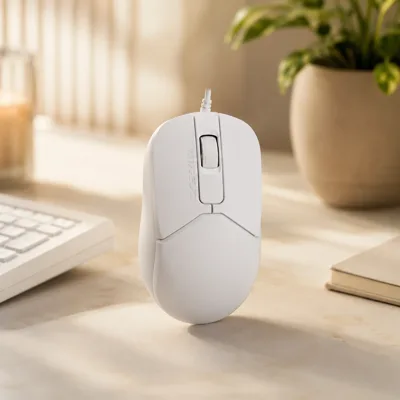 Миша дротова A4Tech FM12S White