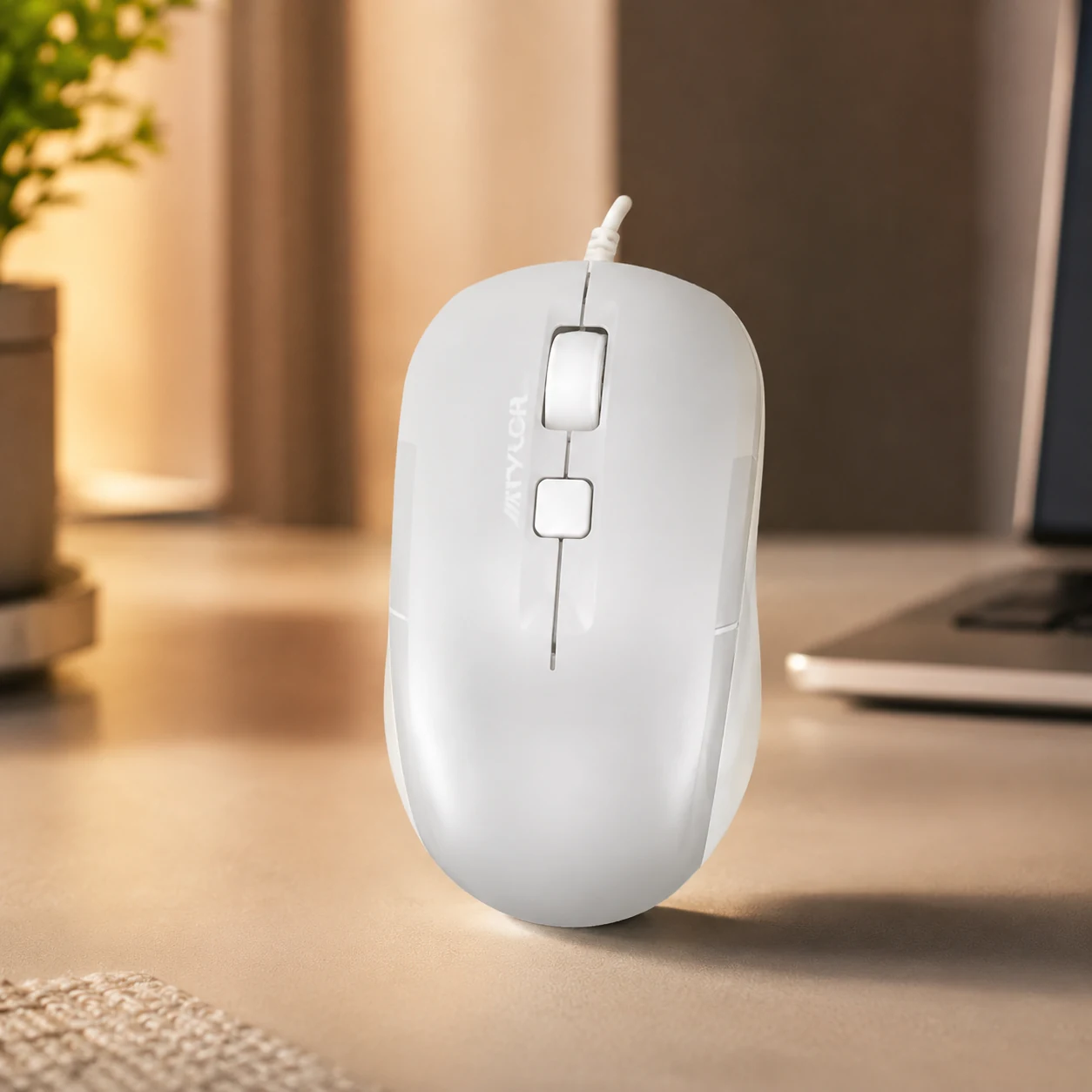 Миша дротова A4Tech FM26 USB Icy White (4711421991469) — Миші, клавіатури, навушники