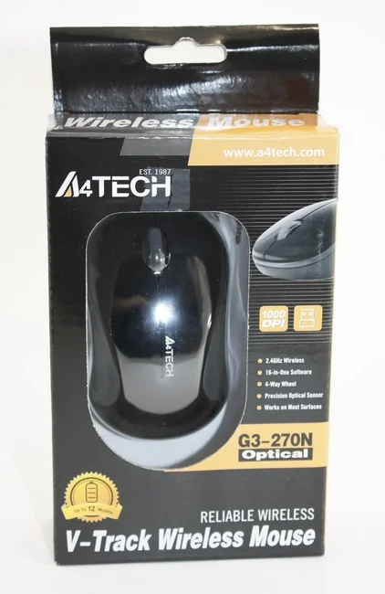 Миша комп'ютерна "A4TECH" G3-270 N V-Track бездротова — фото 2
