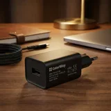 МЗП ColorWay 1USB auto ID 2A (10W) black (cw-chs012-bk) — фото 1