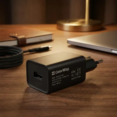МЗП ColorWay 1USB auto ID 2A (10W) black (cw-chs012-bk)