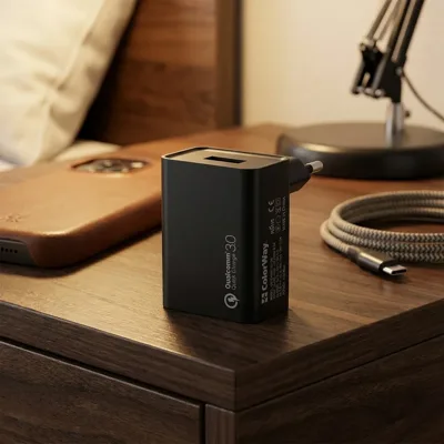 МЗП ColorWay 1USB Quick Charge 3.0 (18W) black (CW-CHS013Q-BK)