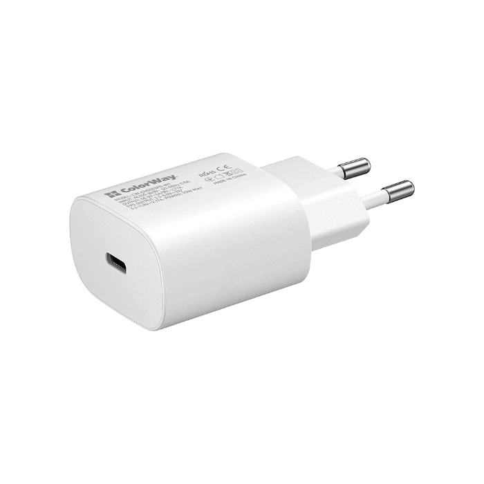 МЗП Colorway Power Delivery Port PPS USB Type-C (25W) білий (CW-CHS033PD-WT) — фото 2