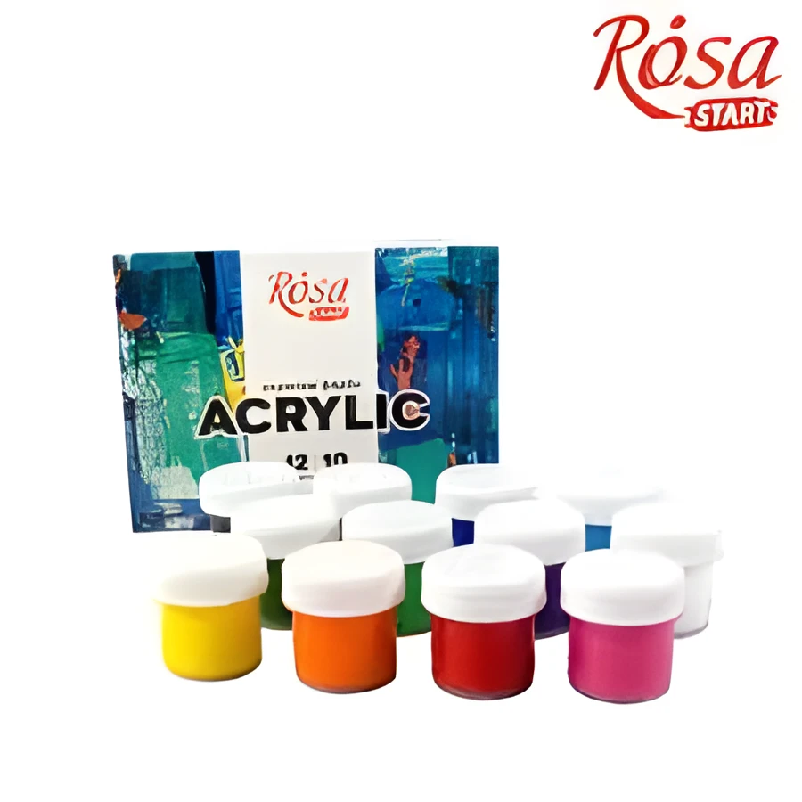 Набір акрилових фарб COLOR 12x10мл ROSA START