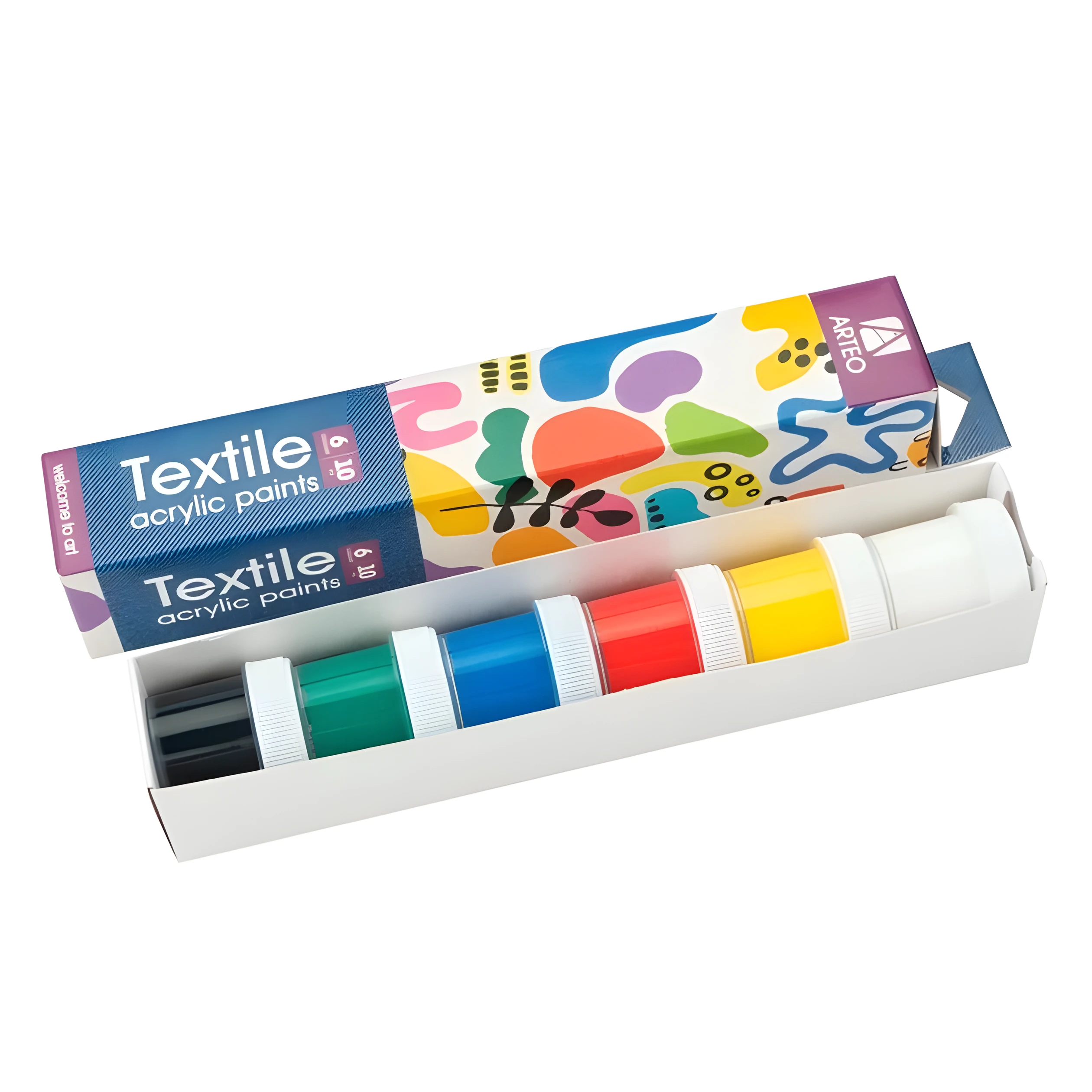 Набір акрилових фарб для розпису тканин Colors Arteo 6x10мл — Хобі та декор