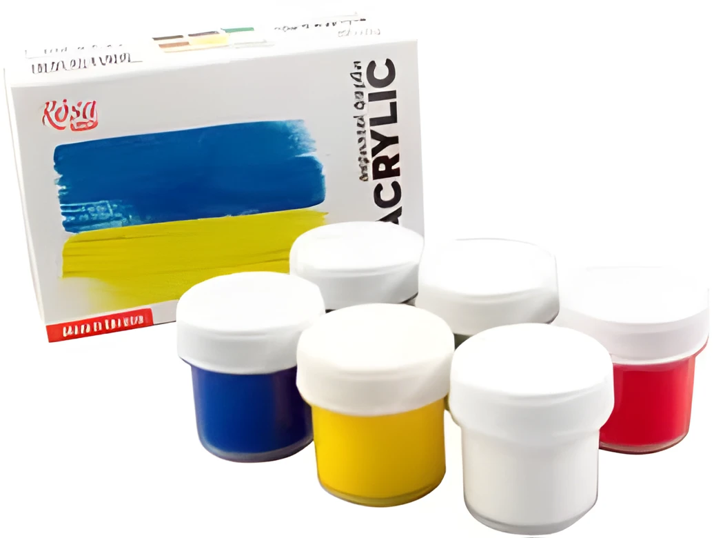 Набір акрилових фарб ROSA START 6 кольорів — Живопис