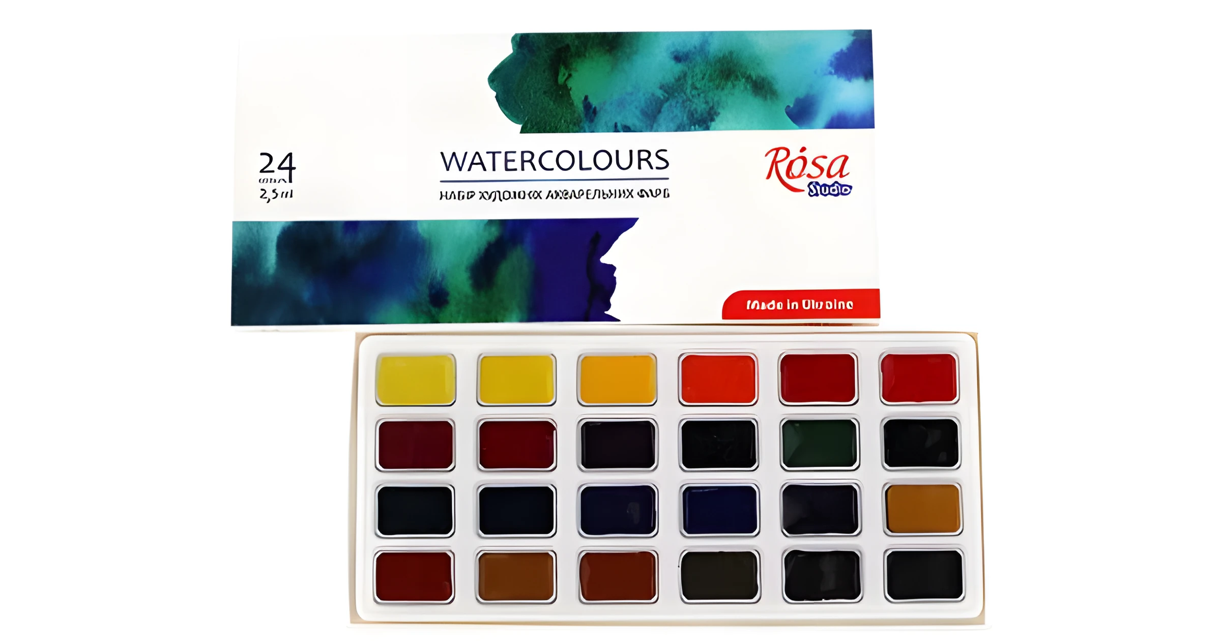 Набір акварельних фарб 24 кольори ROSA Studio — Живопис