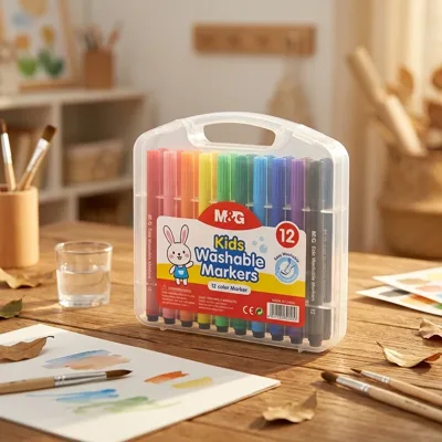 Набір акварельних маркерів M&G Easy Washable 12 кольорів APMT3411