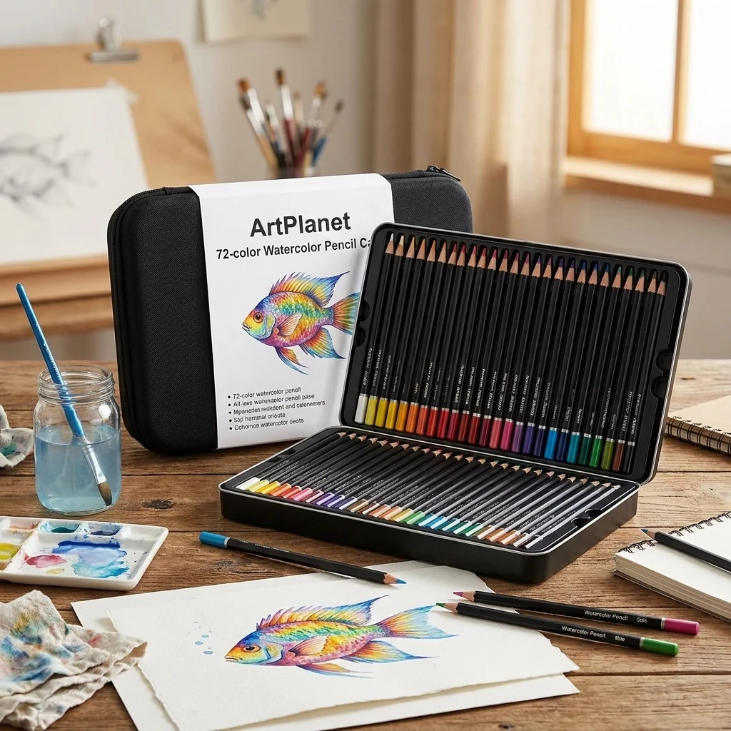 Набір акварельних олівців, 72шт., "Рибка", ArtPlanet