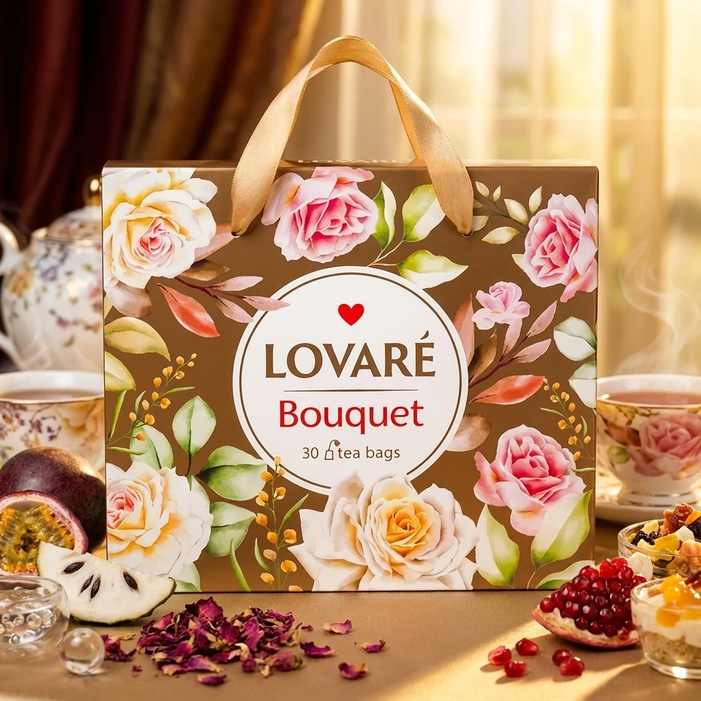 Набір чаїв  Lovare Winter Bouguet  6 видів по 5шт 10641 — Продукти та напої