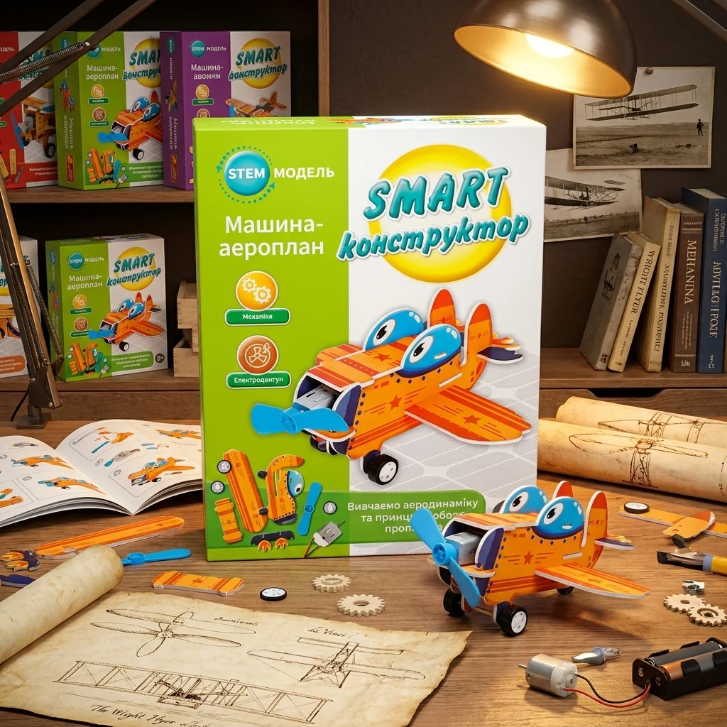 Набір для експериментів. SMART конструктор. Аероплан. 8+ Ранок