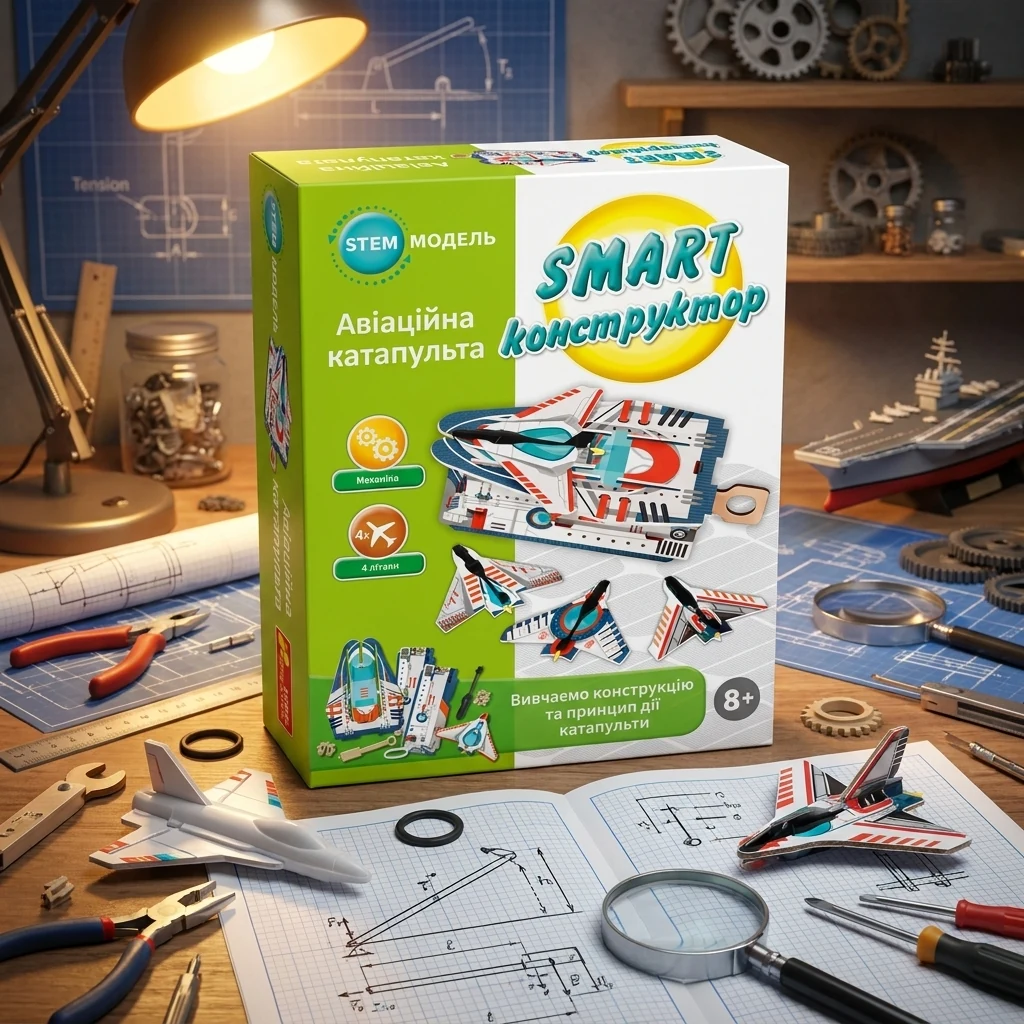 Набір для експериментів. SMART конструктор. Авіаційна катапульта. 8+ Ранок