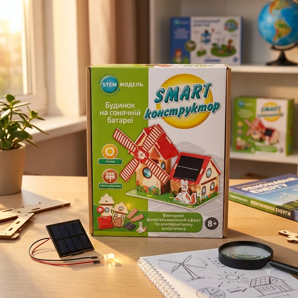 Набір для експериментів. SMART конструктор. Будинок на сонячних батареях. 8+ Ранок