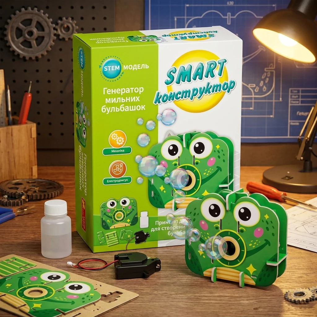 Набір для експериментів. SMART конструктор. Генератор бульбашок. 8+ Ранок
