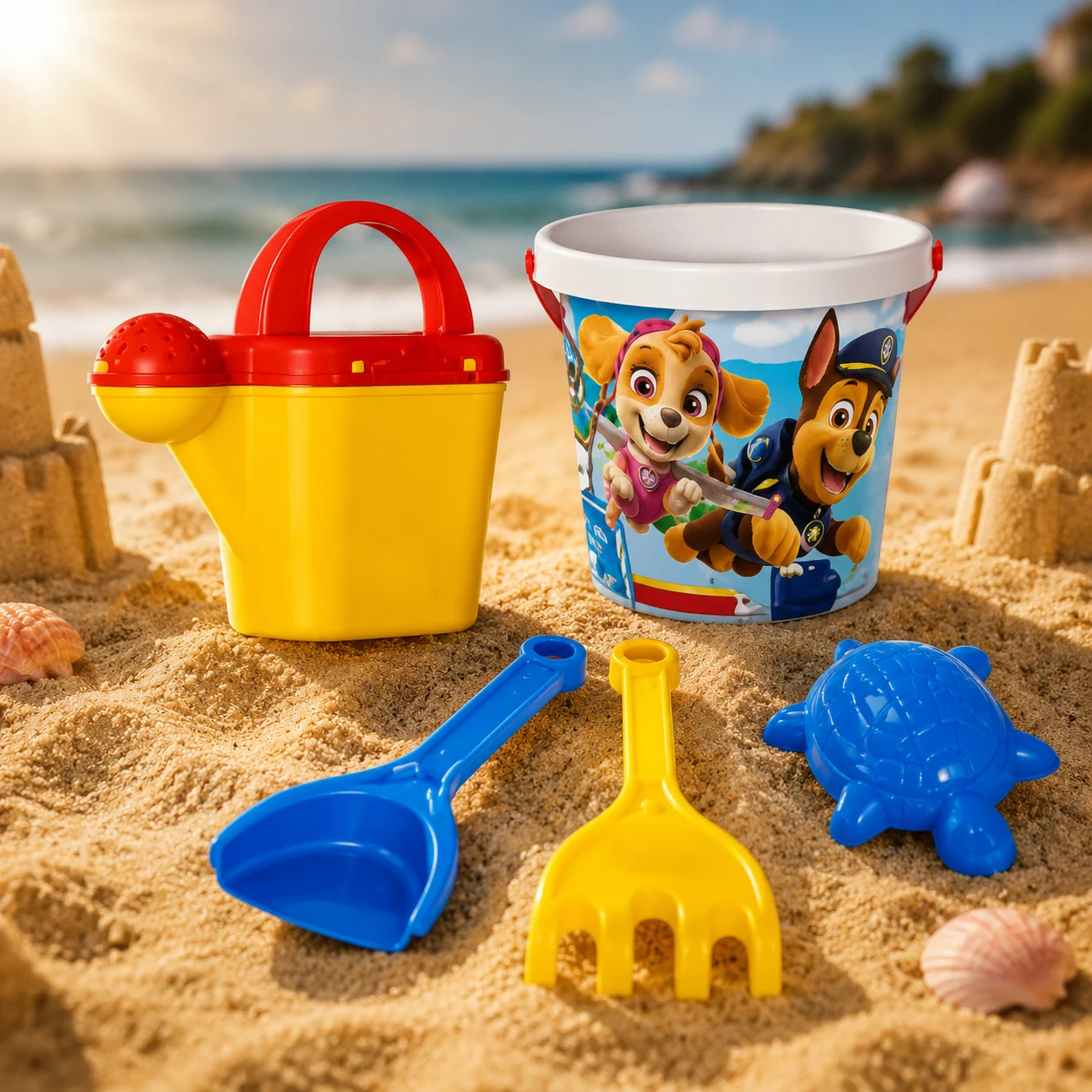 Набір для піску щенячий патруль з лійкою Paw Patrol 5 елементів ПЛАСТ 81158 — 