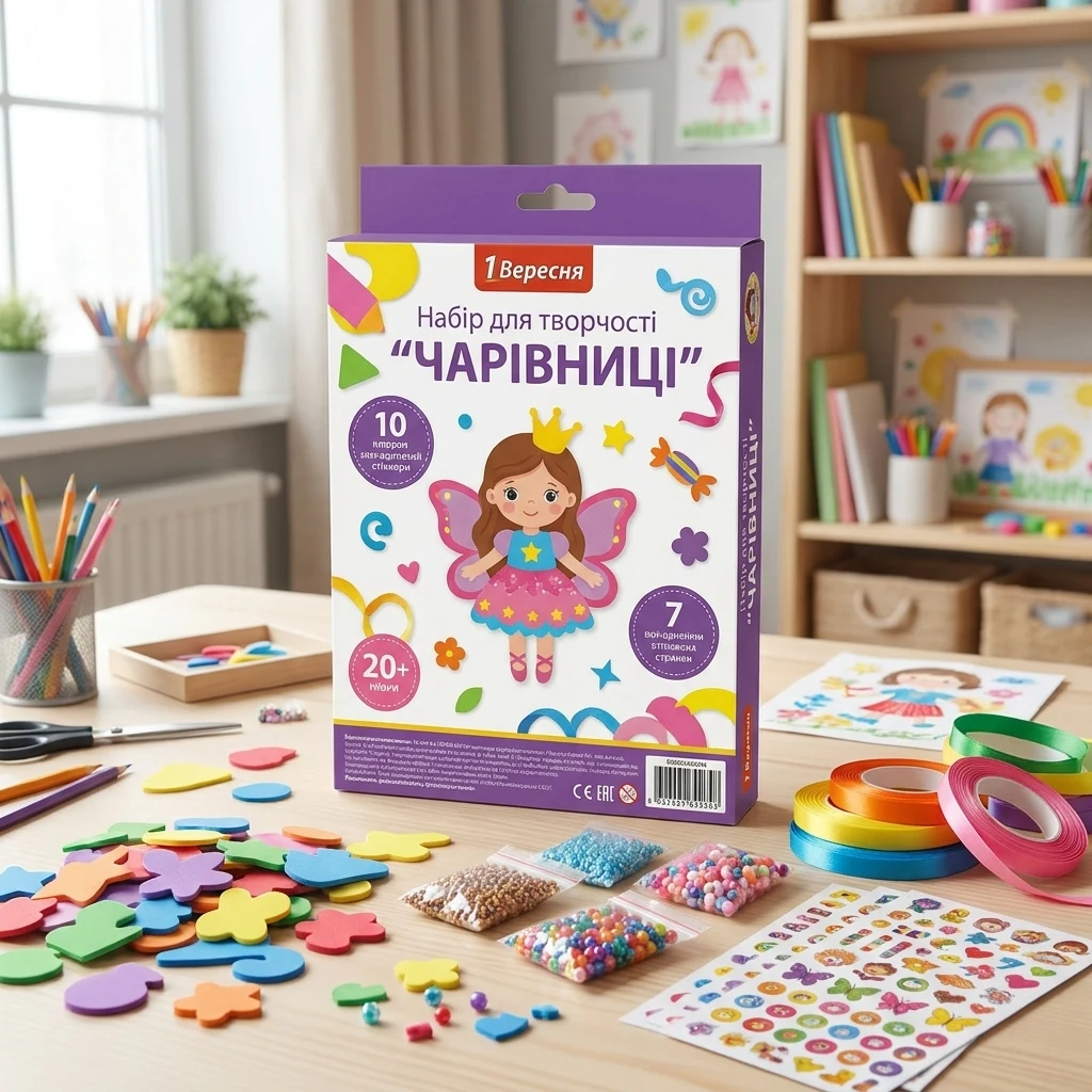 Набір для творчості 1Вересня "Феї", аплікація з фоамірану ЕВА та намистинами