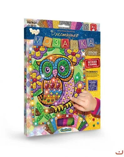 Набір для творчості "Блискуча мозаїка" кольор.палєтки Danko toys — фото 3