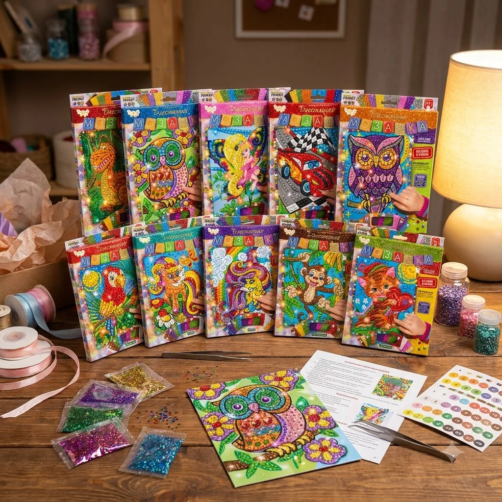 Набір для творчості "Блискуча мозаїка" кольор.палєтки Danko toys