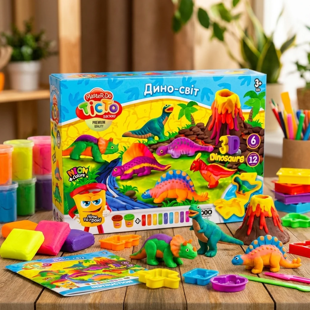 Набір для творчості пластилін "Master Do/Динозаври" Danko toys