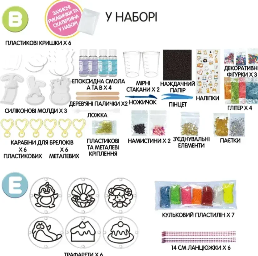 Набір для творчості.Подарунковий бокс 4 в 1"Планета Сюрприз" синій,31 предмет. 6+ Kegao — фото 4