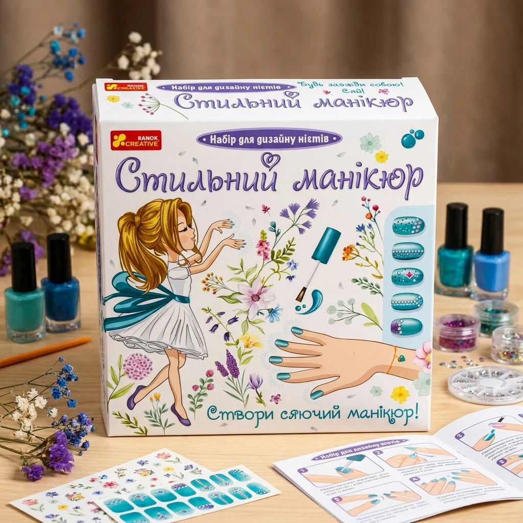 Набір для творчості Стильний манікюр (бірюзовий). 8+ Ранок