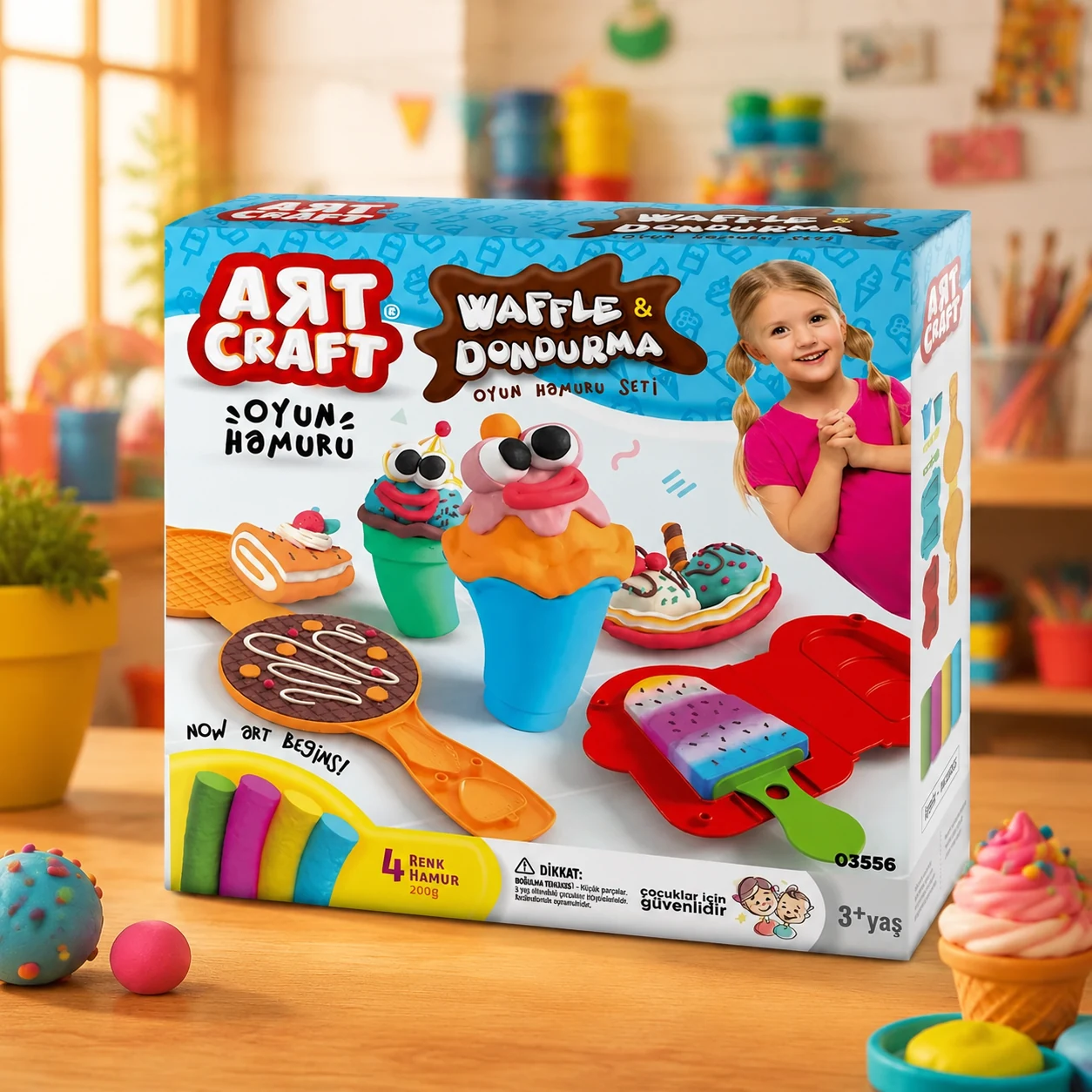 Набір для творчості з тіста Солодощі Art Craft 200 г 220*220*60 мм Dede — 