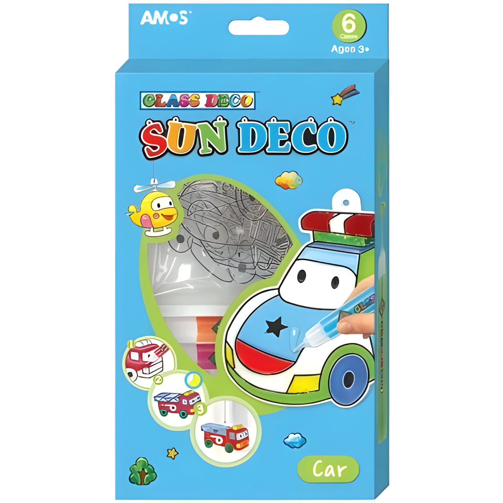 Набір для творчості Sun Deco Машина вітраж 6 кольорів — Хобі та декор