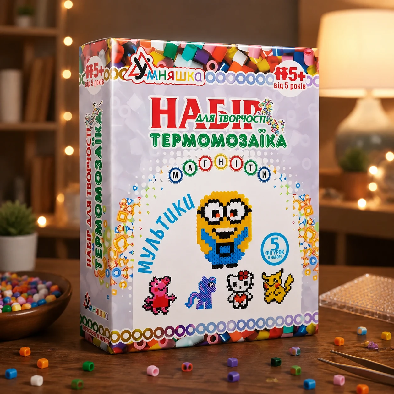 Набір Умняшка Магніти з термомозаїки Мультики — Хобі та декор