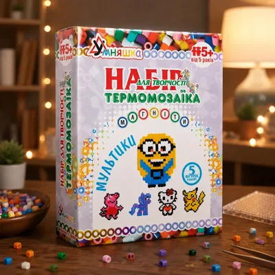 Набір для творчості Умняшка Магніти з термомозаїки Мультики ТМ-004