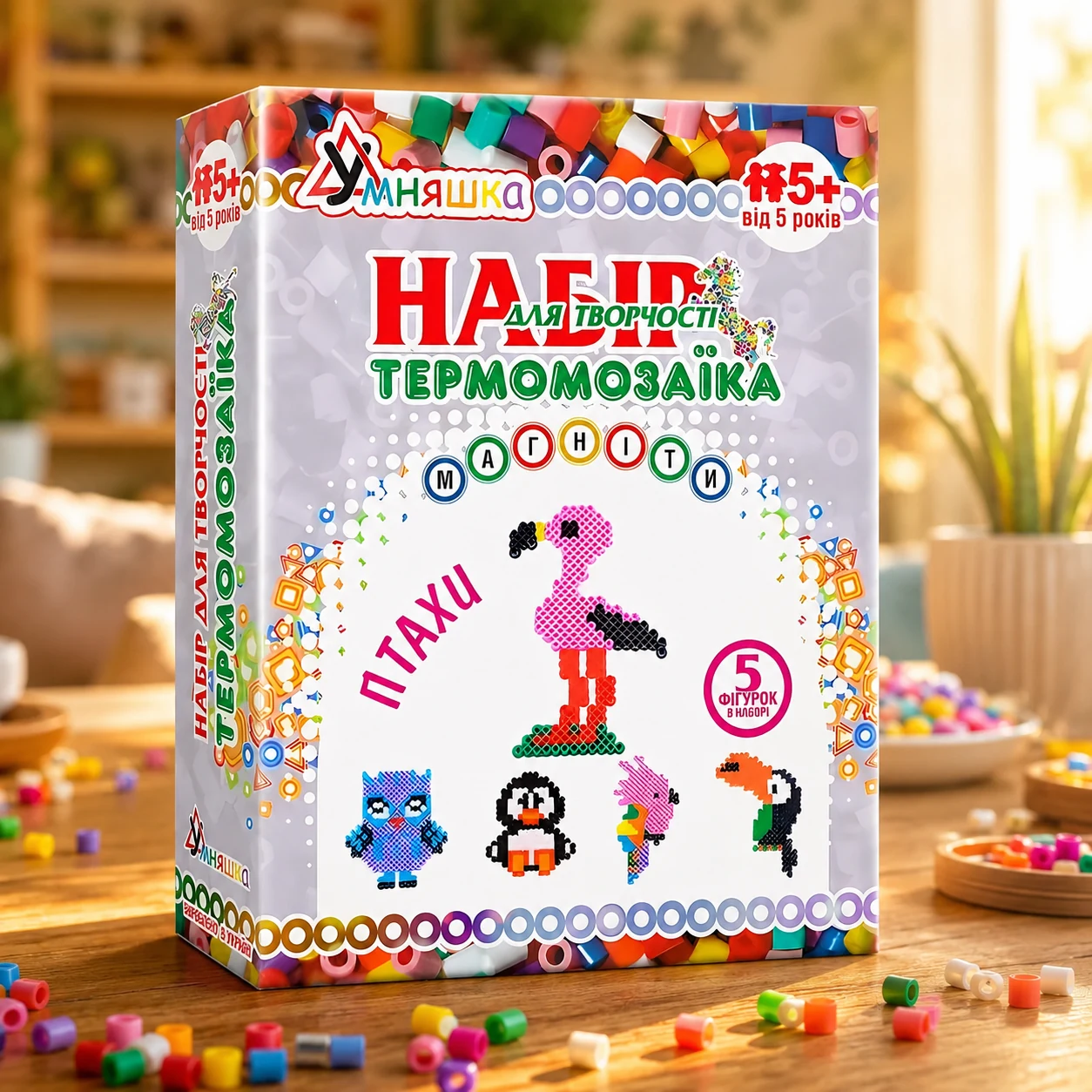 Набір для творчості Магніти з термомозаїки Птахи — Хобі та декор