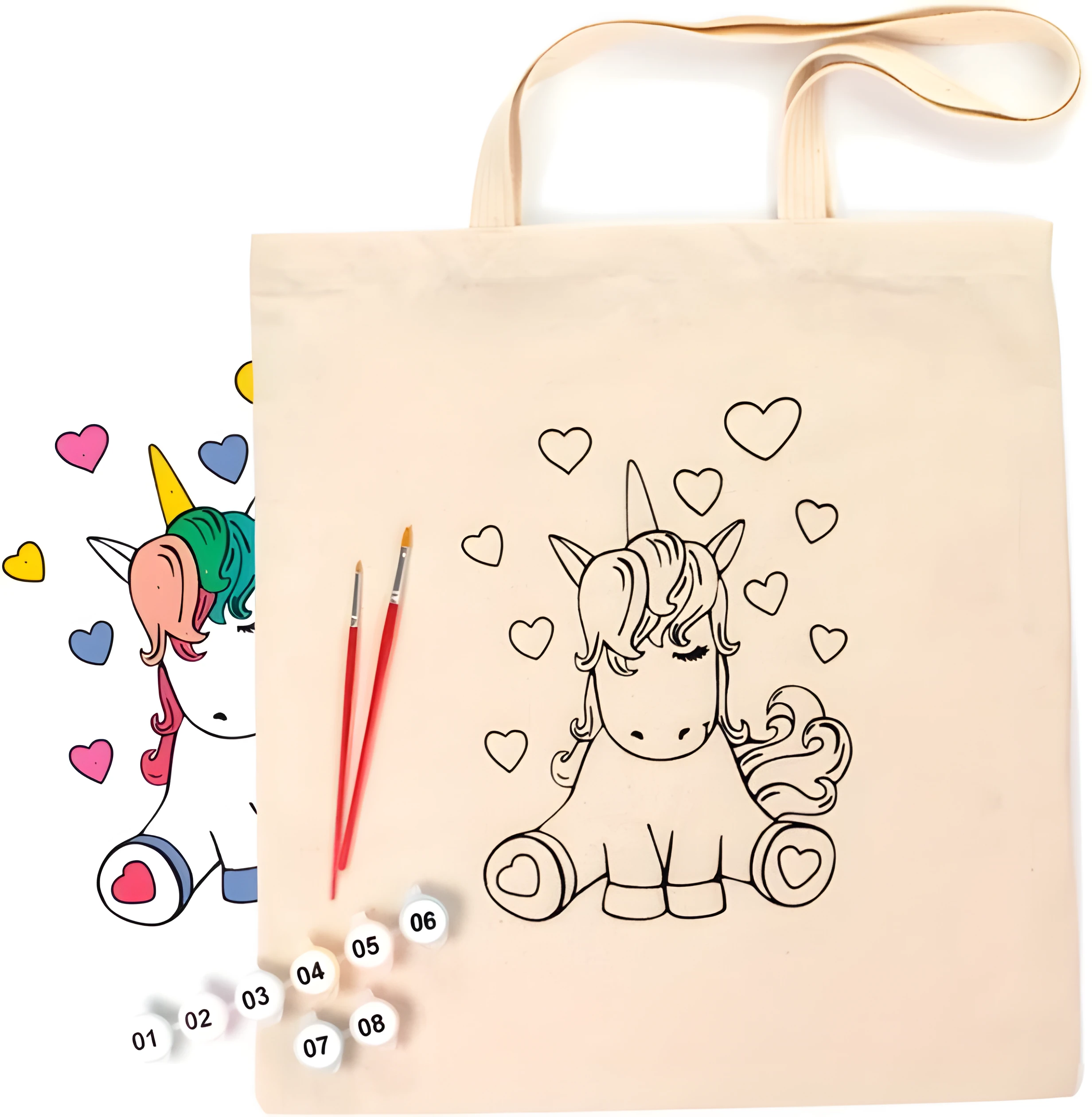 Набір екосумка-розмальовка Юнікорн бавовна ROSA Talent