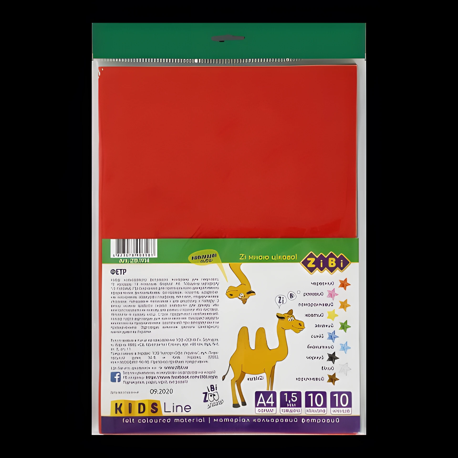 Набір фетру 10 кольорів ZiBi — Хобі та декор