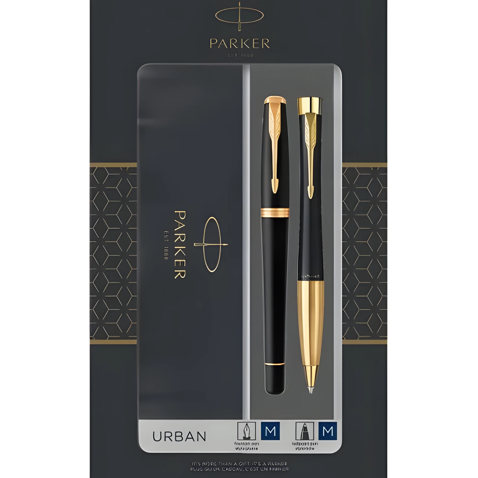 Parker Urban Muted Black GT – набір перова + кулькова ручка — Ручки та олівці