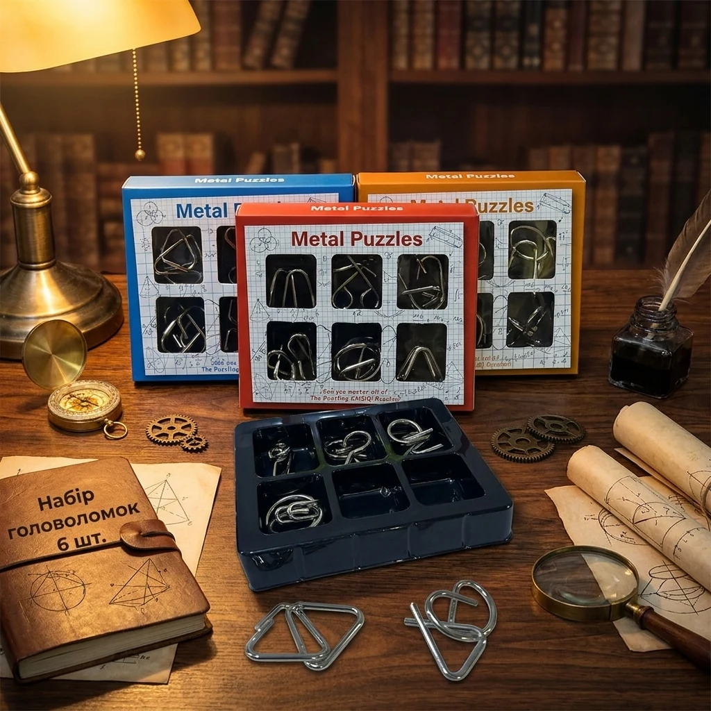 Набір головоломок 6 шт. "Metal Puzzles"