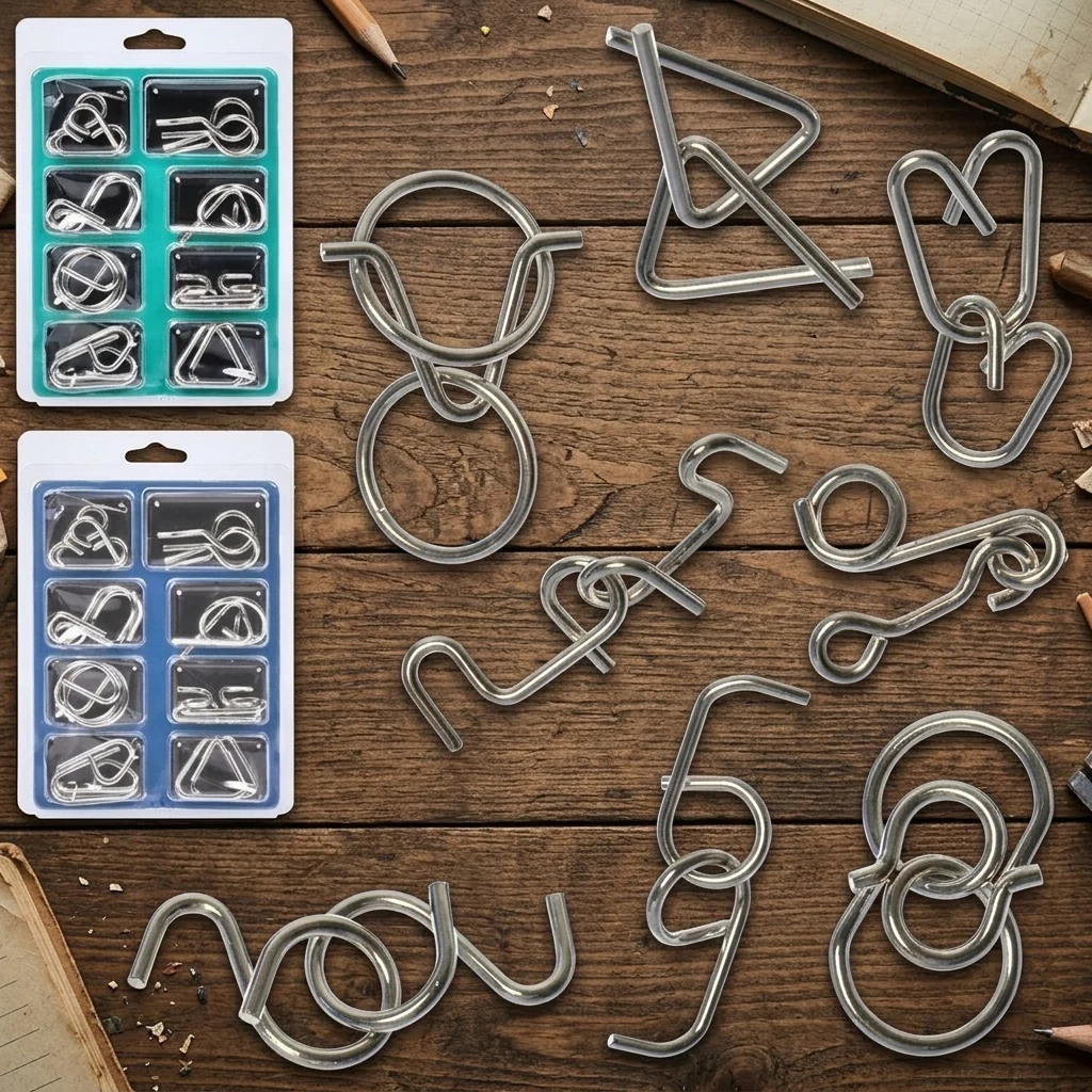 Набір головоломок 8 шт. "Metal Puzzles"