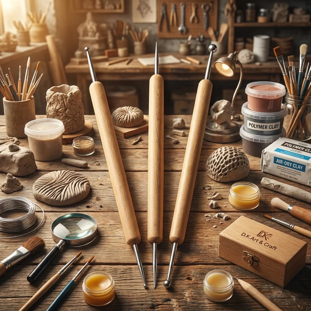 Набір інструментів для пластики, 3 штуки, D.K.Art & Craft